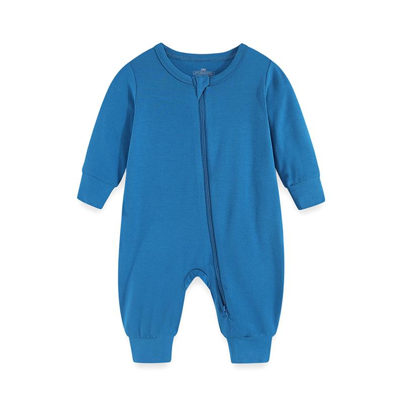 1 Stück Baby Jungen Mädchen modischer langärmliger Reißverschluss-Overall Baumwolle weich Neugeborenen Kleidung