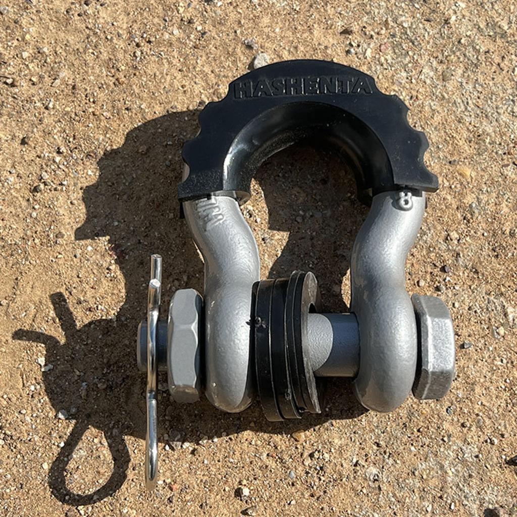 2Pcs D-Ring Anchor Shackle 5/8" Rugged Towing Gear Bow Shackle 28660lbs Break Strength for Jeep Off-Road Vehicle Recover