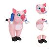 Aufblasbares Ride-on-Schwein-Kostüm mit Gebläse Vielseitig für Karneval Aufblasbares Outfit