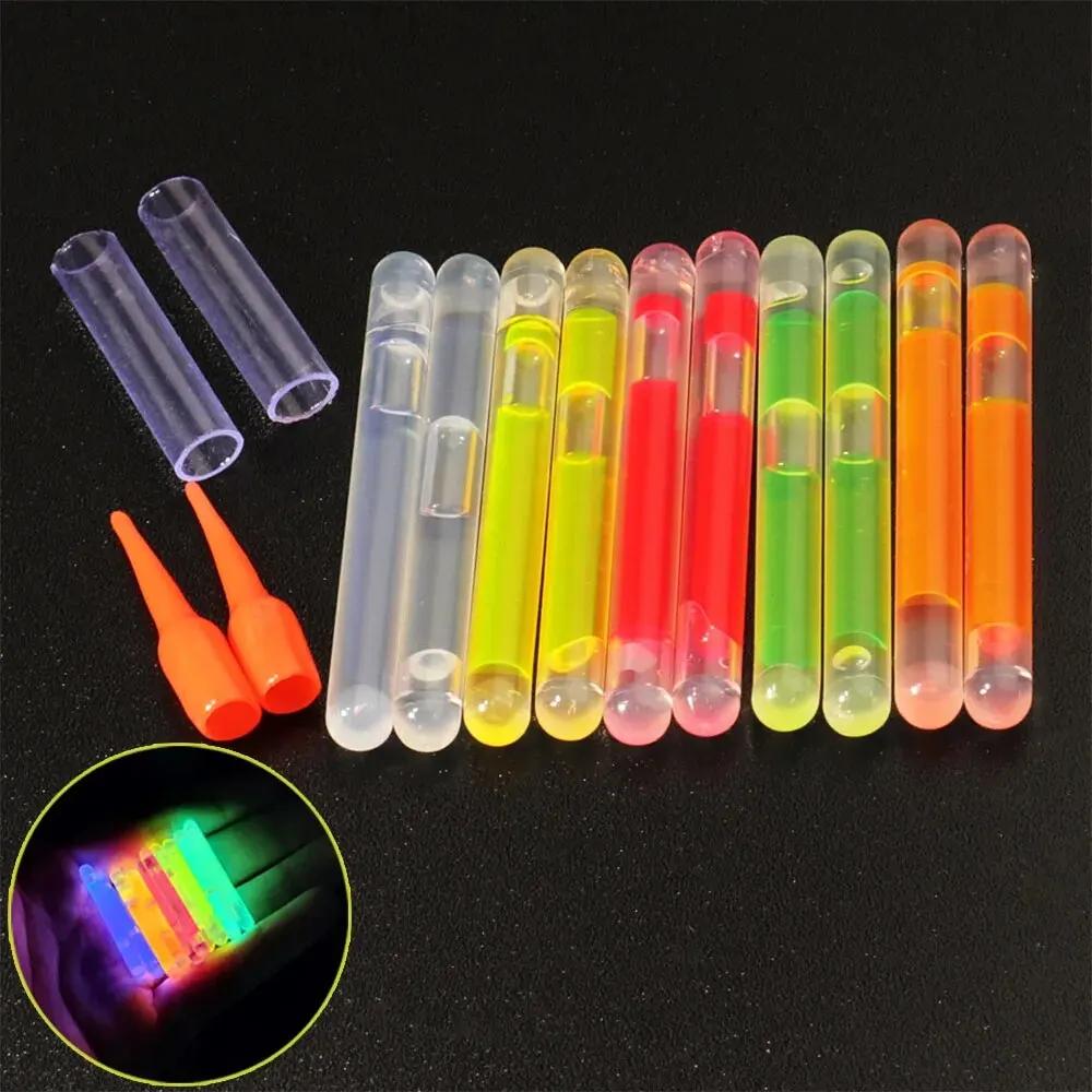 10PCS Fireflies 4.5*40mm for Fishing Float Fluorescent Lightstick Light Night Rod Lights Tool Bright Dark Colored Glow Stick