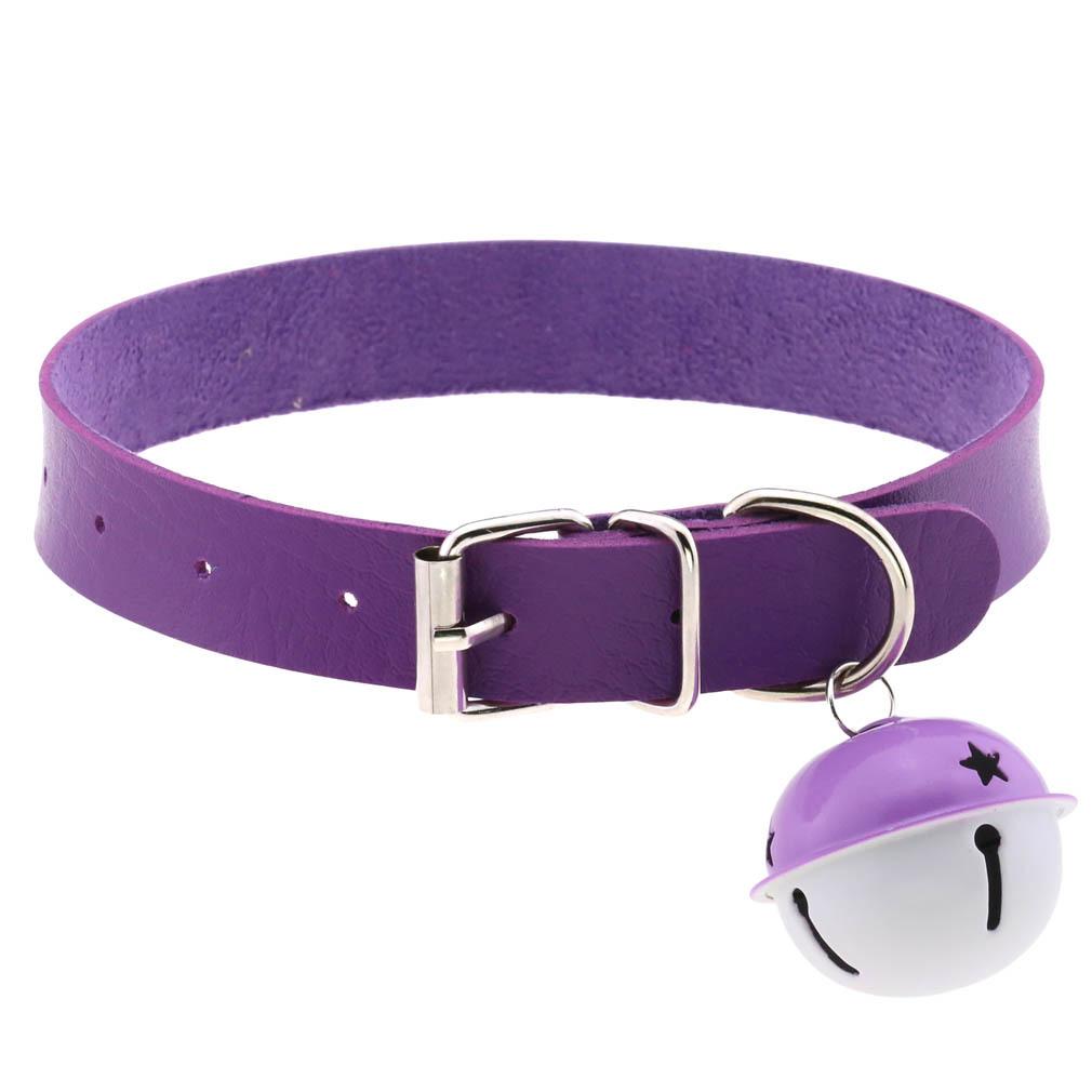 

DIEZI Goth Simple Bell Pendant Necklace For Women Men Cosplay Vintage Black PU Leather Statement Necklace Torques New Jewelry