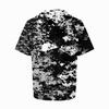 Sudadera con Capucha para Hombre Estampado de Camuflaje Manga Raglán Casual Pesca Deportiva Protección Solar Manga Corta Ligera Transpirable Camisa para Exteriores