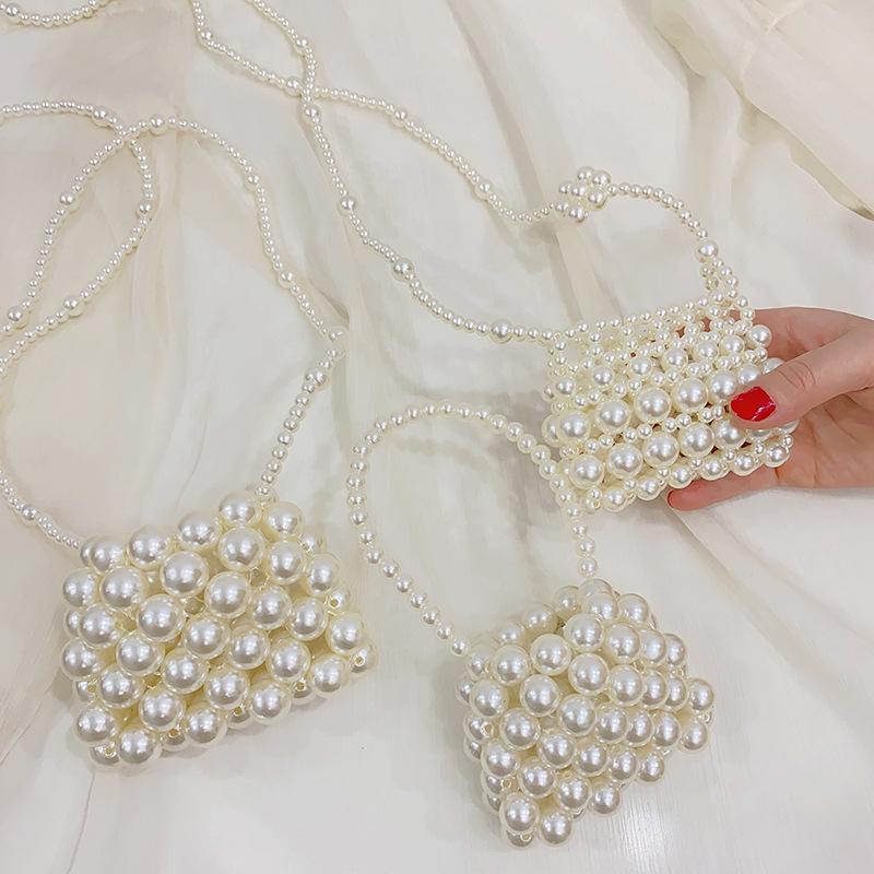 Handmade Pearl Woven Bead Children's Handbag - Cute Mini Red Envelope Crossbody Bag