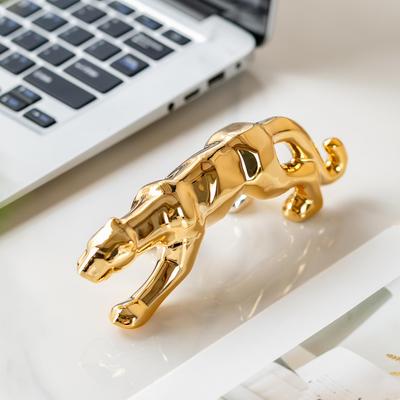 Figurillas de Leopardo Cerámicas Nórdicas: Adornos Elegantes para la Decoración del Salón y la Vinoteca.