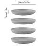 4Pcs 20cm Lightweight Unbreakable Wheat Straw Plates Deep Dinner Plate for Kids Toddler Adult Dishwasher Microwave Safe