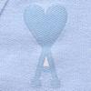 AMIPARIS Fw22 Logo Embroidered Heart Cotton Minimalist Loose Hoodie Unisex Hoodies Blue USW402-747450