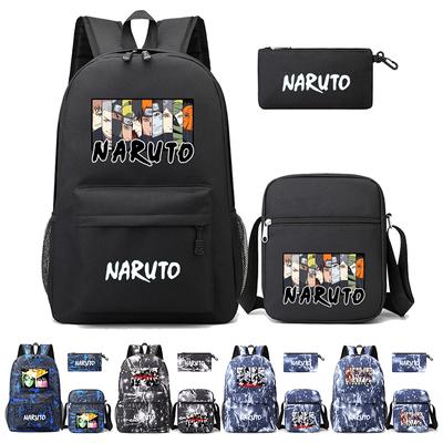 Anime wydrukowano Bookbag o dużej pojemności plecak z motywem kreskówkowym Sharingan nastolatki tornister studencki chłopiec dziewczyna powrót do szkoły torba Uzumaki