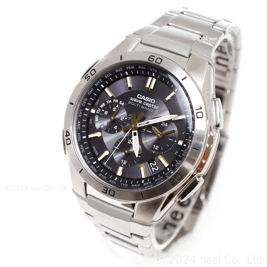 Casio Wave Ceptor WVQ-M410DE-1A3JF Herren Silber Solar Funkuhr (Offizielles japanisches Produkt)