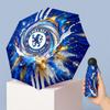 Chelsea FC Pattern Printed Mini 5 Folds 8 Ribs Compact Umbrella Windproof Waterproof Lightweight Portable Folding