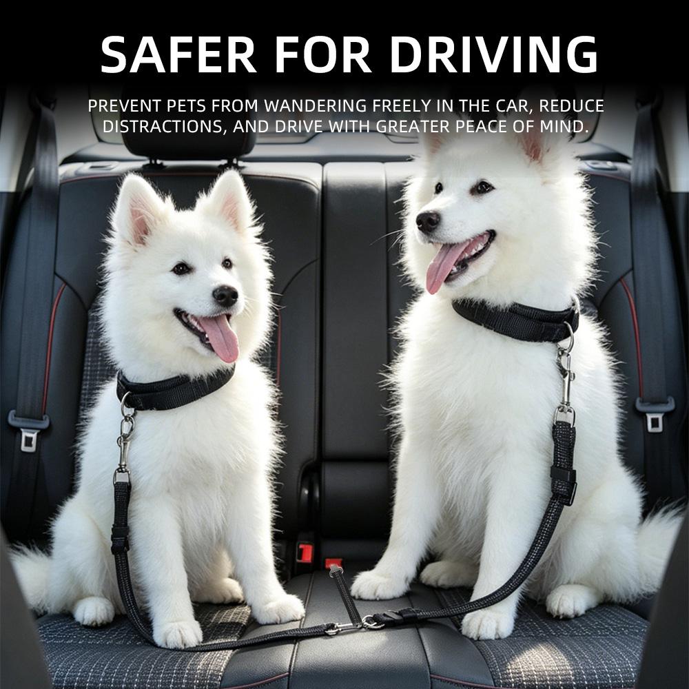 Adjustable Pet Cat Dog Car Seat Belt Pet Seat Vehicle Dog Harness Lead Clip Safety Lever Traction Dog Collars Dog Accessoires 7