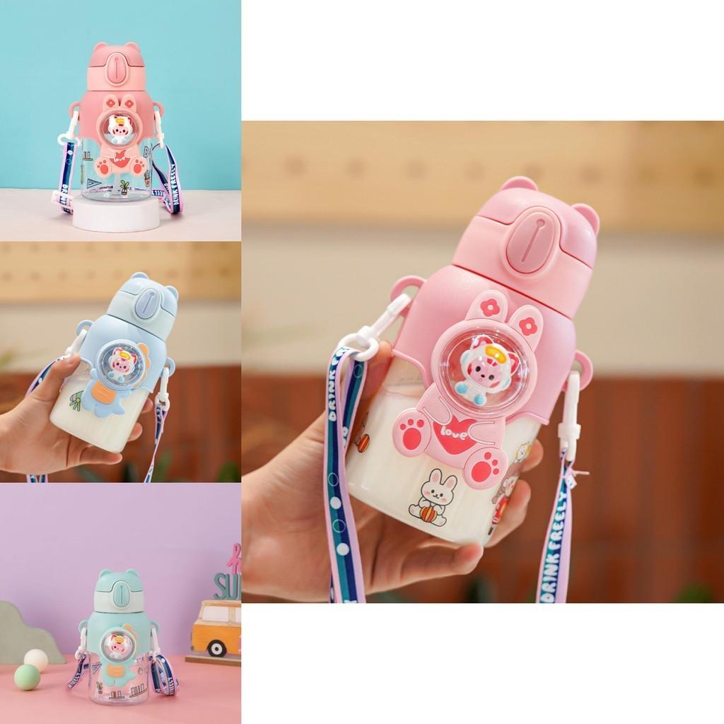 Cute Cartoon Water Bottle For Students With High Capacity And Portable Design
