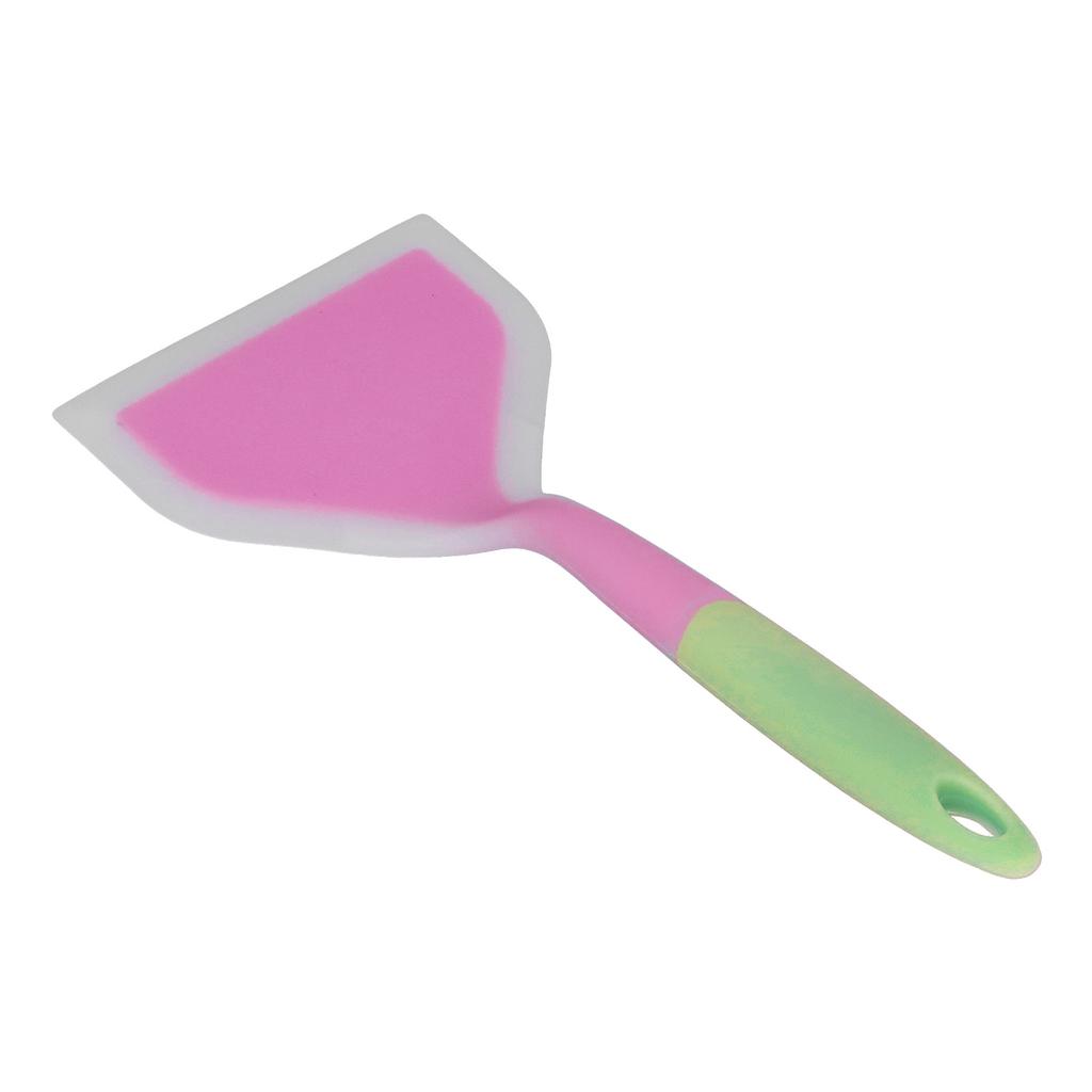Cooking Spatula Transparent Twocolor Silicone Wide Mouth Frying Spatula Pancakes Fried Shovel for Home Kitchen