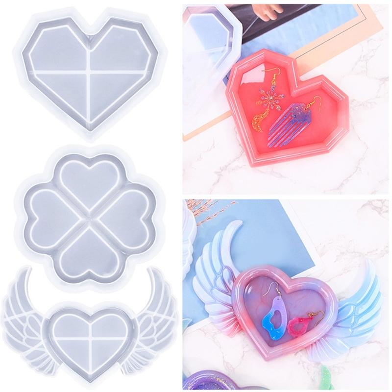 Home Decorative Tray Crafting Mold Sturdy Silicone Storage Tray Mould for Art Students DIY Resin Projects Display