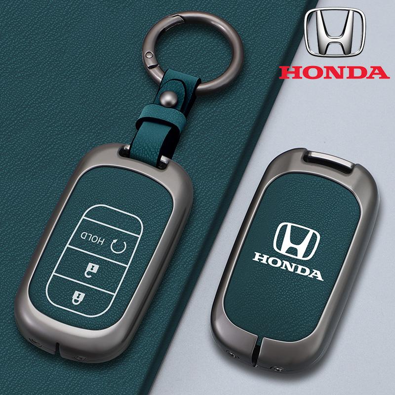 Zinc Alloy Car Smart Remote Key Case Cover Protection Shell For Honda 2022 2023 2024 Civic Accord CR-V HR-V Keychain Accessories