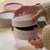 Round Jewelry Storage Box Slotted Earrings Holder Portable Paper Organizer for Bedroom Vanity Trip Small Gift for Girls