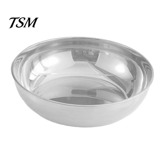 Non-stick Stainless Steel Mixing Bowl Thickened Dough Kneading Basin 32cm Egg Liquid Multi-Purpose for Stirring Salads Beating Eggs Cleaning серебряный