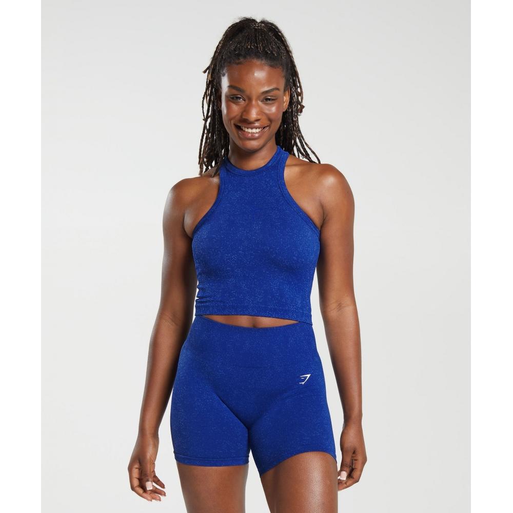 

Gymshark Бесшовная майка миди Adapt Fleck Cobalt Blue Iris Blue B6A1T UCBJ