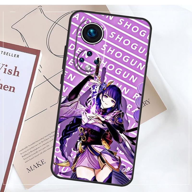 Genshin Impact Raiden Shogun Case For Honor X9a X7a X8a X6a X7 X8 X9 X9b X8b Cover For Honor Magic 5 6 Pro 50 70 90 Lite