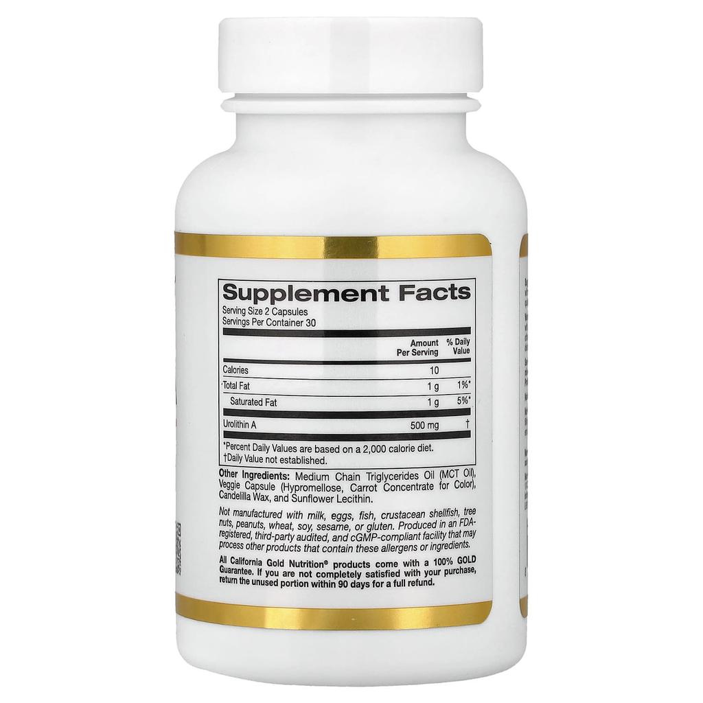 Super Nutrition Urolithin A, 250 Mg, 60 Liquid Veggie Capsules