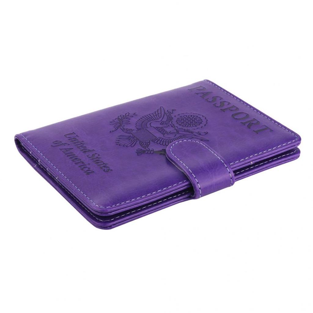 Fashion Passport Card Ticket Holder Faux Leather Unisex Travel Storage Bag