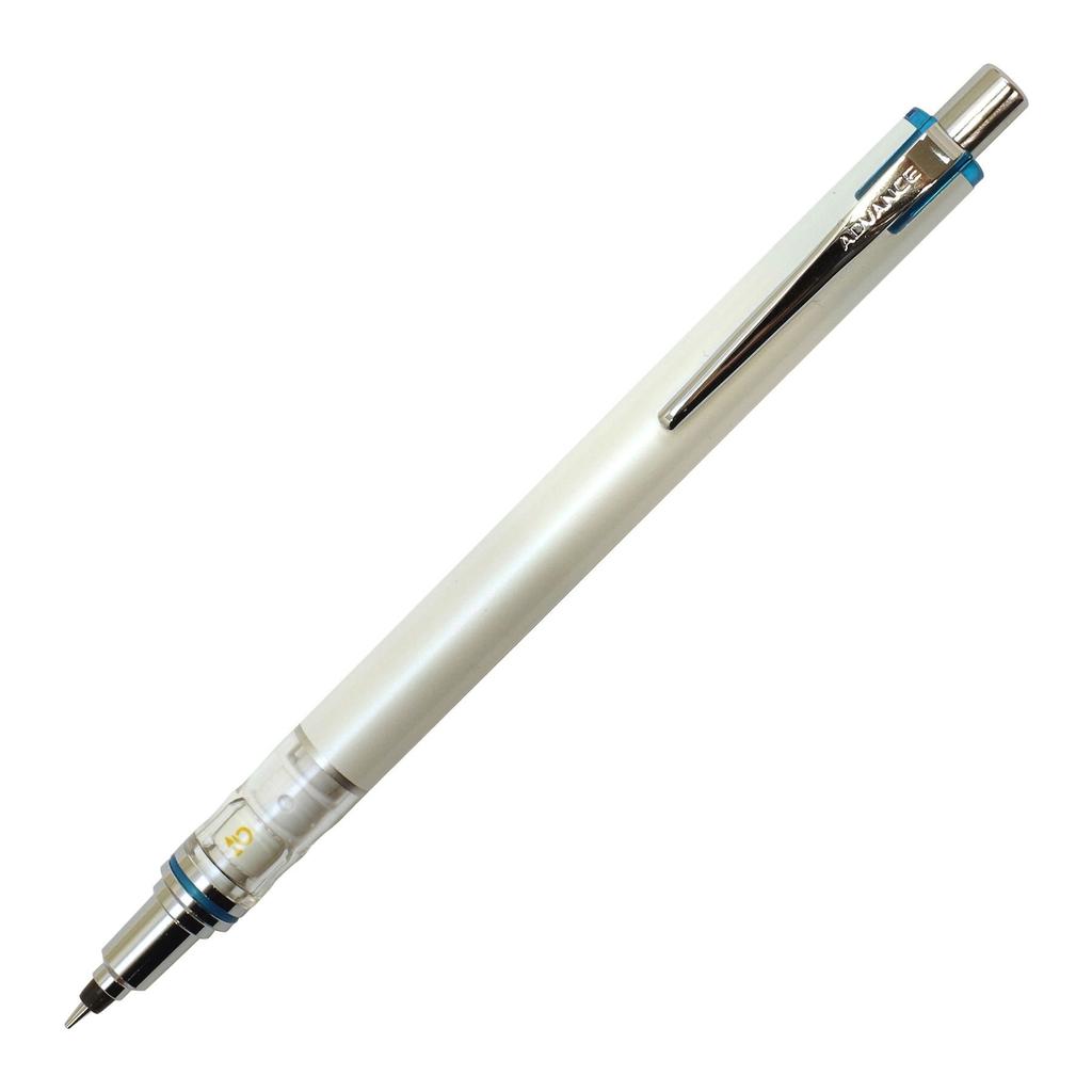 Mitsubishi Pencil Kuru Toga Advance Mechanical Pencil with 0.3mm Anti-Breakage Mechanism, White, M35591P.1