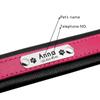 Leather Dog Collar Personalized Collar For Big Large Dogs Custom Engraved Nameplate Pet ID Tag Collars German Shepherd Pitbull