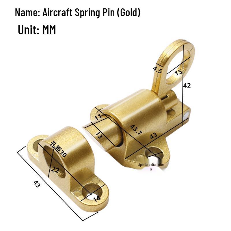 Automatisk fjäderbelastad bultlås för dörr och fönster i aluminiumlegering