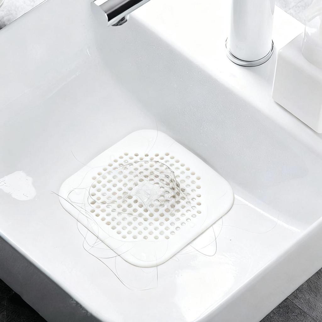 4Pcs Shower Drain Hair Catcher Sink Strainer Drain Cover Hair Catcher Silicone Hair Filter Kitchen Bathroom Accessories