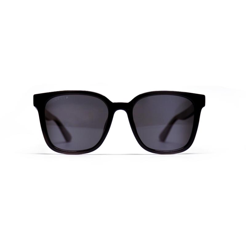 Gucci Versatile Black Frame Sunshade Polarised Plate Frame Square Sunglasses Unisex Couple Black