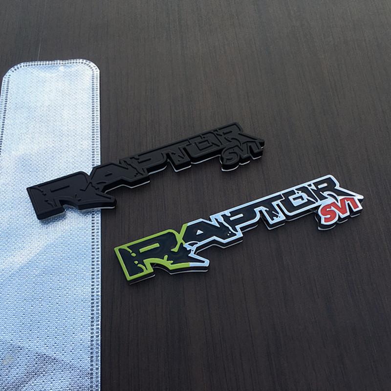 BBBF7 1pcs 3d Metal RAPTOR SV1 Emblem Car Sticker Car Styling For Ford Kuga Raptor SVT F150 F250 F350 F450 F550 F650 Auto Accessories