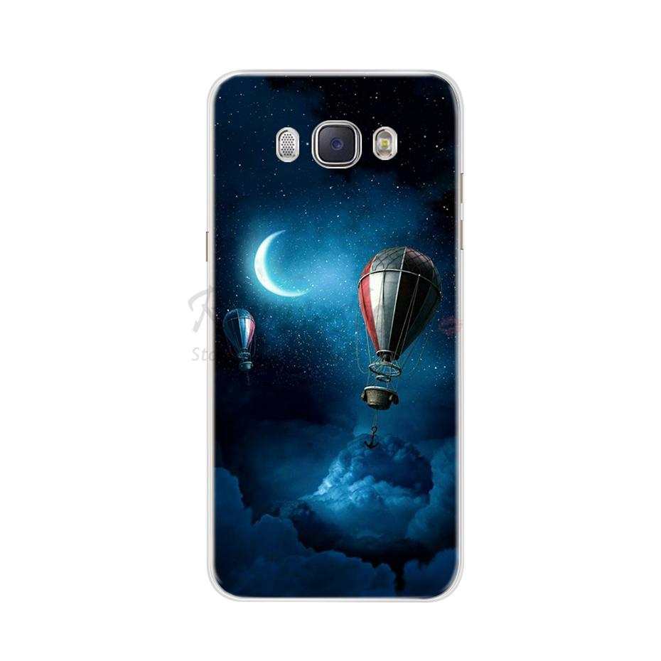 For Funda Samsung Galaxy J5 2016 Case J510 J510F Cover Flowers Painted Back Protective Phone Case For Coque Samsung J5 2016 Case