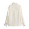 2025 Spring European & American Style Women's Color Block Topstitched Shirt
