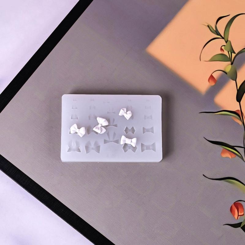 Sweet Bowknot Nail Art Mould Silicone Dropper Mold Nail Decoration Mold Silicone Manicures Molds for DIY Nail Art Decors