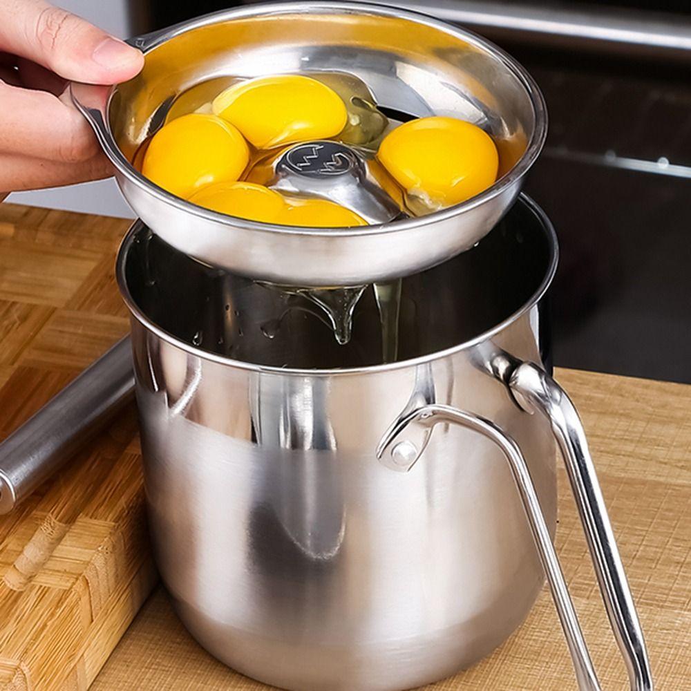 Chef Stainless Steel Baking Kitchen Filter Egg Yolk White Separator Sieve Egg Extractor