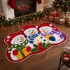Non-Slip Christmas Rug Machine Washable Decorative Carpet Cute Xmas Floor Mat  Bathroom