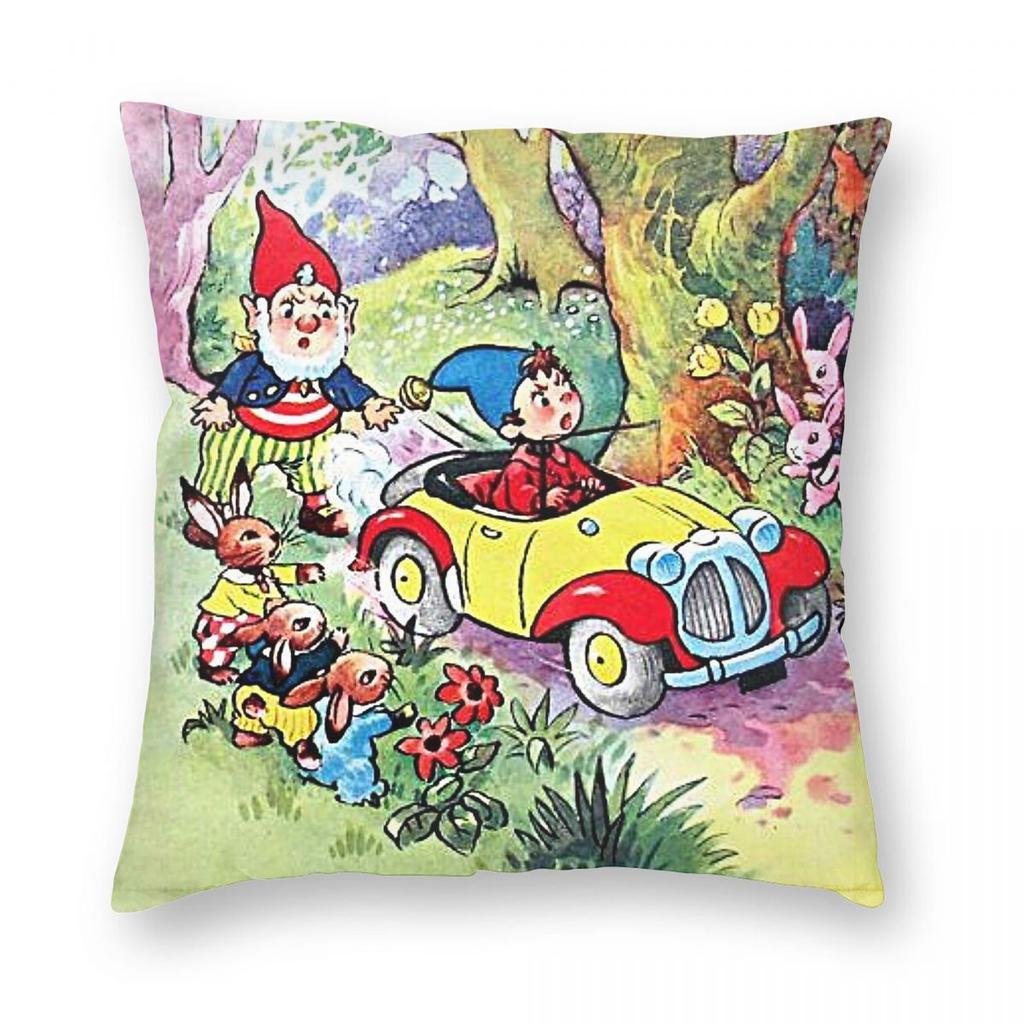 Noddy Toyland Adventures Big Ears Square Pillowcase Polyester Linen Velvet Pattern Throw Pillow Case Sofa Seater Cushion Cover