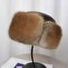 Mink hat men's whole mink middle-aged winter mink fur old man hat gentleman's warm mink hair ear protection sheepskin hat
