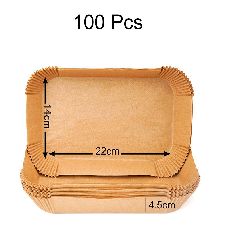 Fodera di Carta Usa e Getta Rettangolare per Friggitrice ad Aria 31 cm Antiaderente Carta Forno Speciale per Cestello di Cottura 2-10 QT