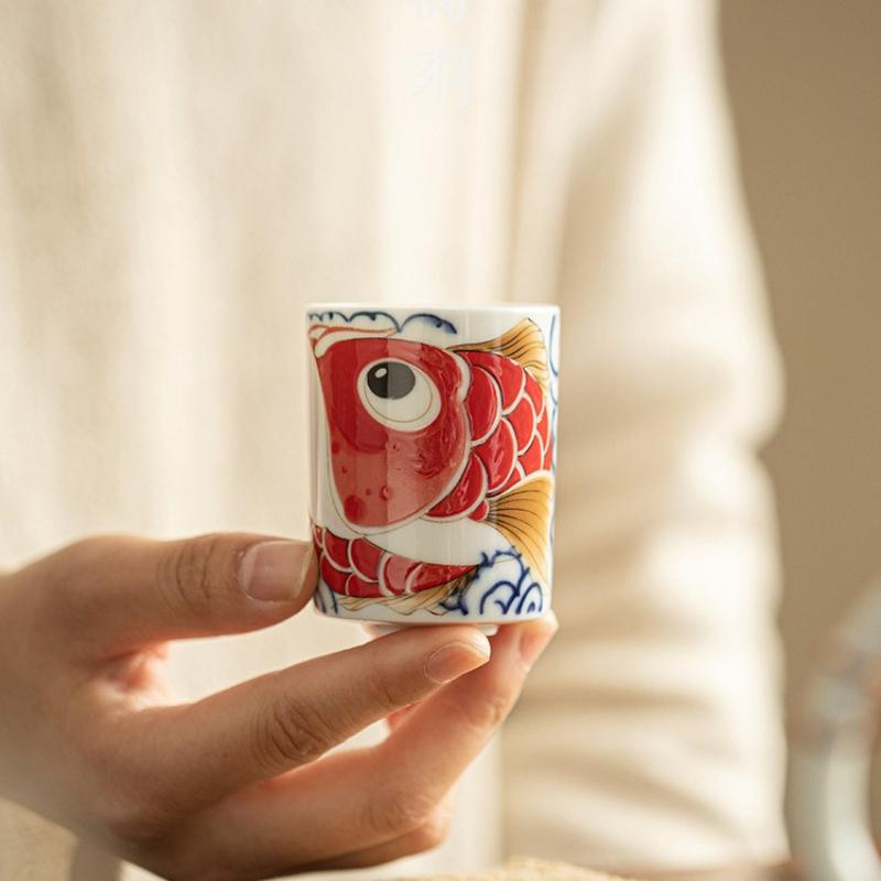 Mutton Fat Jade Porcelain Master Cup with Auspicious Dragon Design Chinese Gongfu Teaware for Tea Ceremony Collector Gift