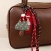 Modischer Weihnachtsbeutel-Anhänger Neuer gestrickter Weihnachtsmann Fünfzackiger Stern Schlüsselanhänger Anhänger Kontrastfarbe Weihnachtsmütze Sockenform Geschenk