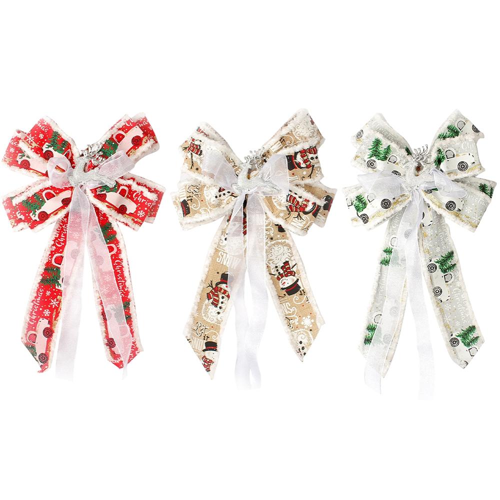 Large Christmas Bow Christmas Tree Topper Bows Christmas Decoration Supplies for Front Door Indoor Outdoor Wall Decoration