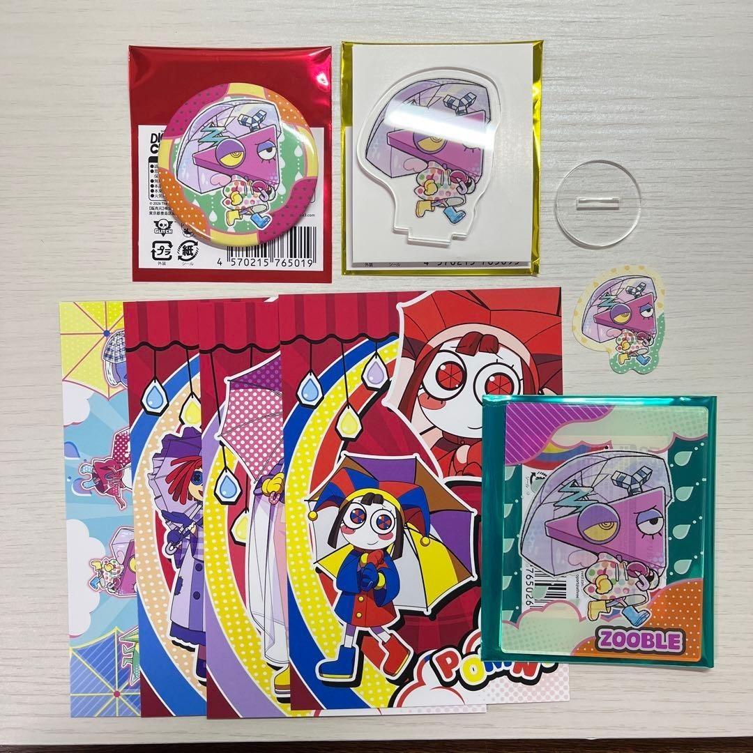 Amazing Digital Circus Acrylic Stand Card Zooble Goods Set Rainy Day