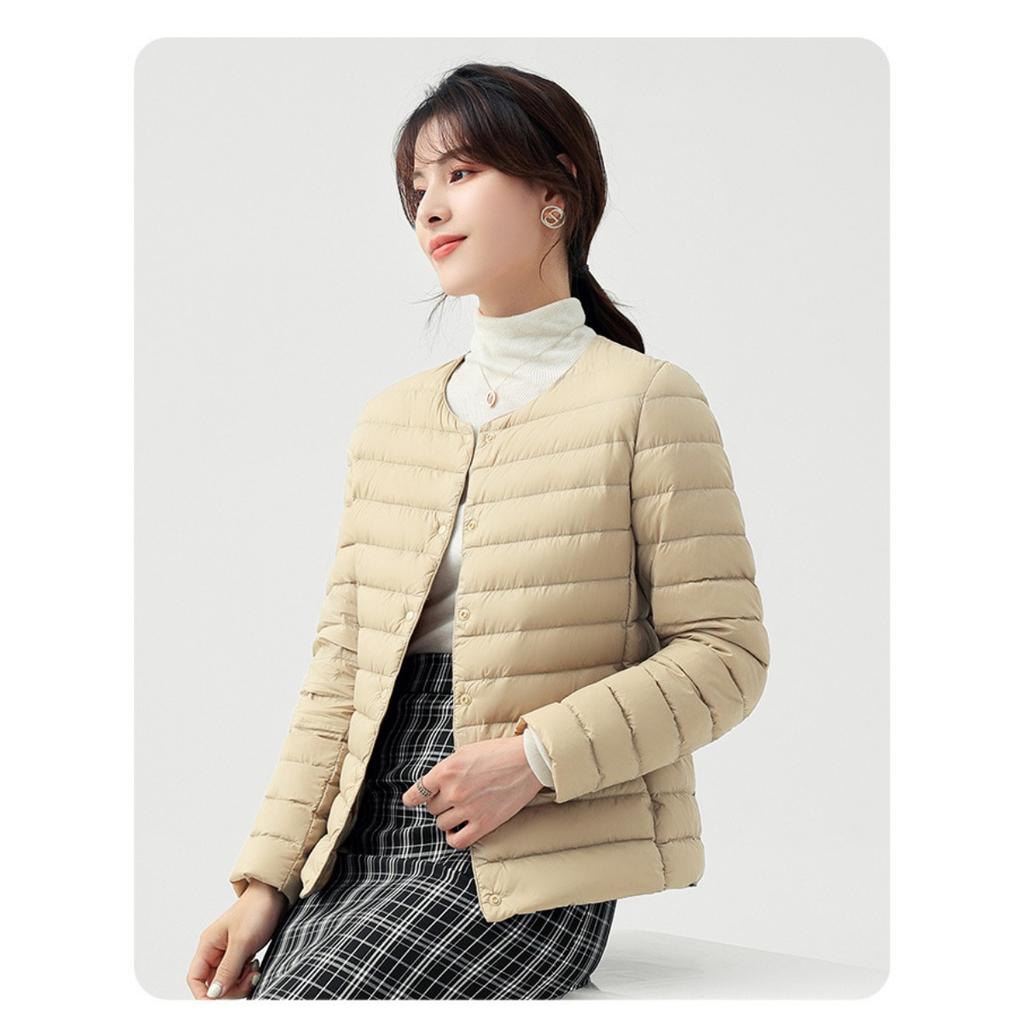 Lightweight Down Cotton Jacket, Women's Autumn and Winter Down Jacket, Lightweight and Thin Inner Lining, Fashionable and Warm