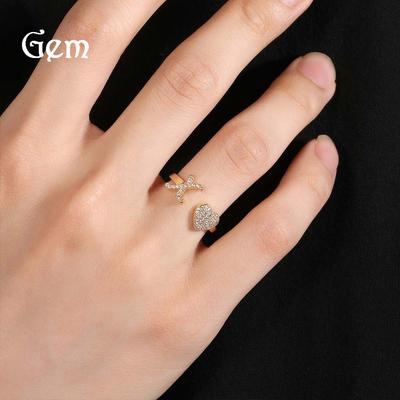 Bague simple personnalité 26 lettres anglaises ouverture réglable luxe léger design de niche haute qualité bague amour