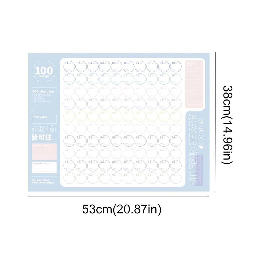 Agenda 100 Day Plan Sheet To Do List Wall Schedule Planner Plan Check List Sheet  Student