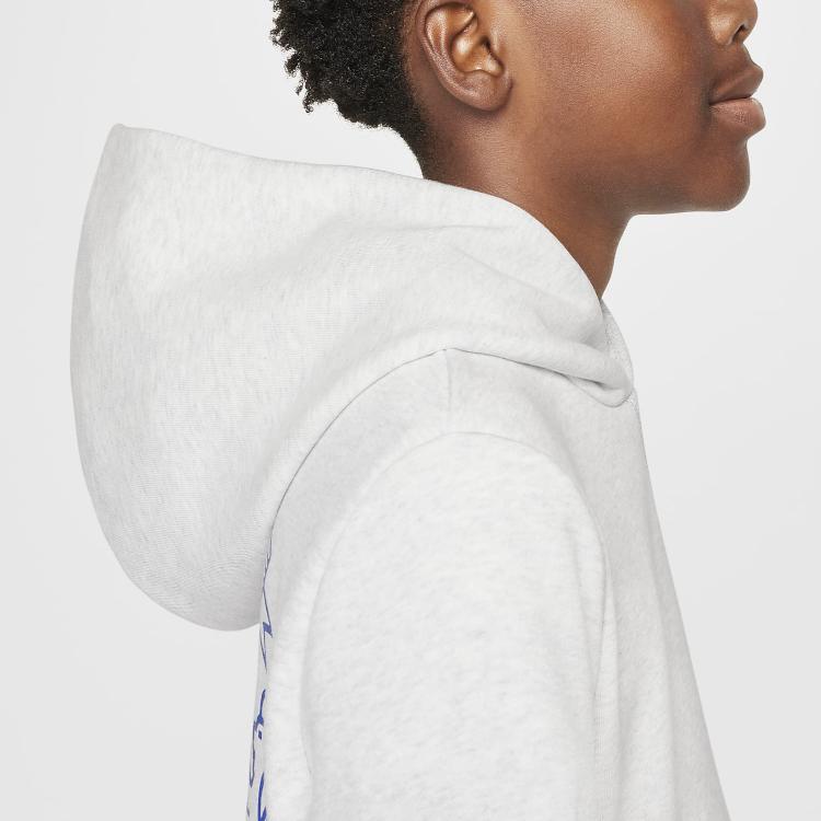 Nike Dri-Fit LeBron Series Hooded Breathable Fashion Sweatshirt Kids sweatshirt Photon-Dust Heathered-Pink Royal-Pulse HF4264025