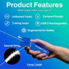 Colorful Led Zipstring Toy Plastic Handheld Adjustable Speed Looplasso Rope Launcher