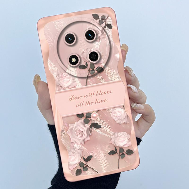 For Honor X9C 2024 Case Simplicity Flower Liquid Soft Silicone Back Cover for HonorX9c X 9C Phone Funda Magic7 Lite Bumper Shell