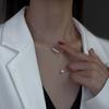Simple Pearl Tassel Pendant High-end Necklace Versatile Temperament Retro Fashion Collarbone Chain New Style