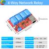 DC 5V/12V/24V 4/8 Way TCPIP Network Ethernet Relay Module Switch LAN Control Smart Device Remote Control